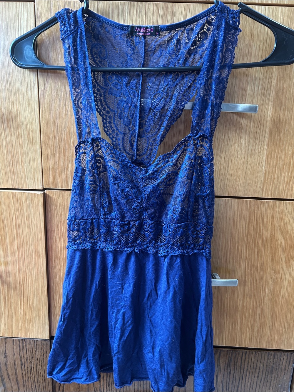 Blue Lace Tank Top